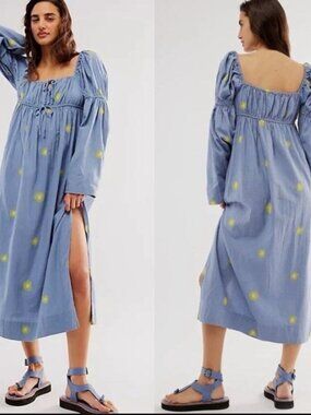 Free People Emory Embroidered Maxi
